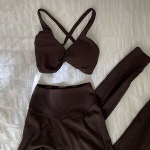 Women's Brown Workout Set